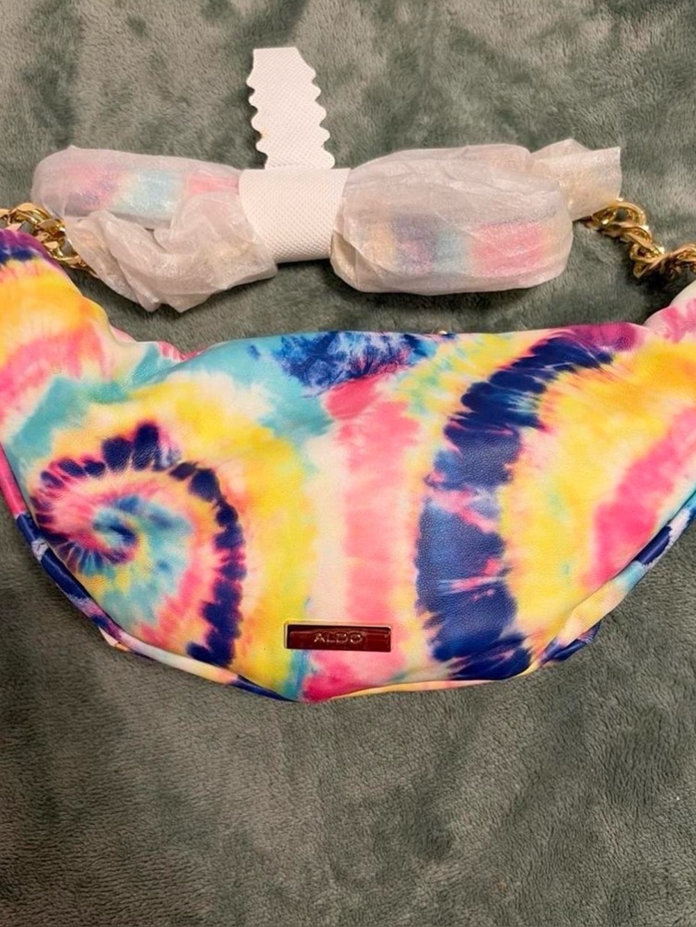ALDO Multicolor Tie-Dye Chain Strap Bag